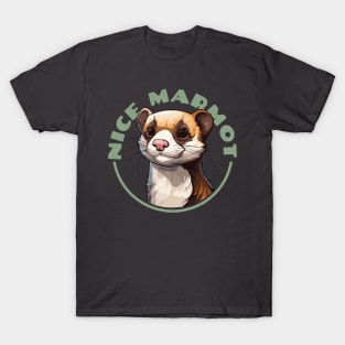 Nice Marmot Funny ferret Big Lebowski The Dude Quote T-Shirt